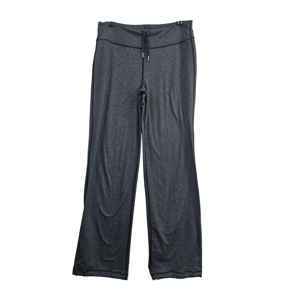 Athleta Pants Womens 10/12 TALL Gray Wide Leg Drawstring Bungee Hem Activewear